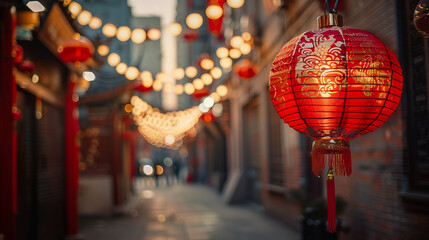 Lanterns hanging in the vicinity of Chinatown create a unique atmosphere filled with mysticism and mystery in anticipation of the Chinese New Year.