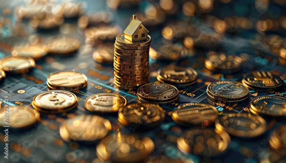 Poster asset allocation strategies,showcase images of investors allocating their assets across different in