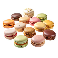 Fototapeta premium Macaroon isolated on transparent background