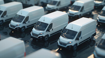 The delivery vans brought to the fore attract attention with their contrasting design compared to other vehicles, emphasizing the importance of fast and reliable express delivery.