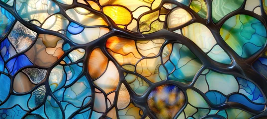 Crédence de cuisine en verre imprimé Coloré Stained glass window background
