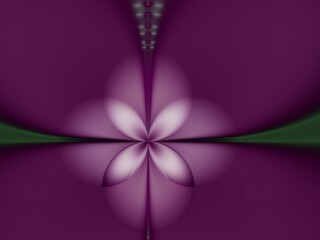 Wreath of flowers as fractal art. Fractal image of fantastic flowers. Template for further graphic design. Original background.