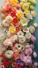 Obraz na płótnie Canvas An Enchanting Spectrum of Odorless Floral Majesty: Varied Colors & Symmetric Perfection