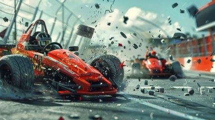 High speed kart racing