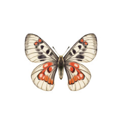 Watercolor colorful butterflies, isolated on white background. blue, yellow, pink and red butterfly 