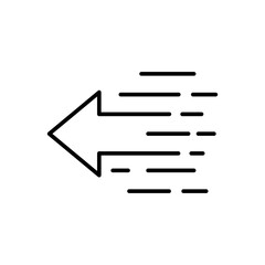 Fast arrow outline icons, minimalist vector illustration ,simple transparent graphic element .Isolated on white background