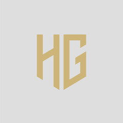 HG. Monogram of Two letters H and G. Luxury, simple, minimal and elegant HG logo design. Vector illustration template.

