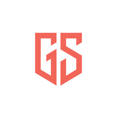 GS. Monogram of Two letters G and S. Luxury, simple, minimal and elegant GS logo design. Vector illustration template.
