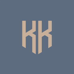KK. Monogram of Two letters K and K. Luxury, simple, minimal and elegant KK logo design. Vector illustration template.
