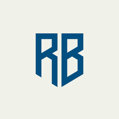 RB. Monogram of Two letters R and B. Luxury, simple, minimal and elegant RB logo design. Vector illustration template.
