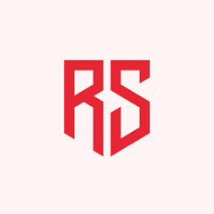 RS. Monogram of Two letters R and S. Luxury, simple, minimal and elegant RS logo design. Vector illustration template.
