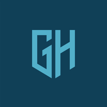 GH. Monogram of Two letters G and H. Luxury, simple, minimal and elegant GH logo design. Vector illustration template.

