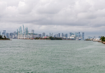 view of the port Miami Florida
