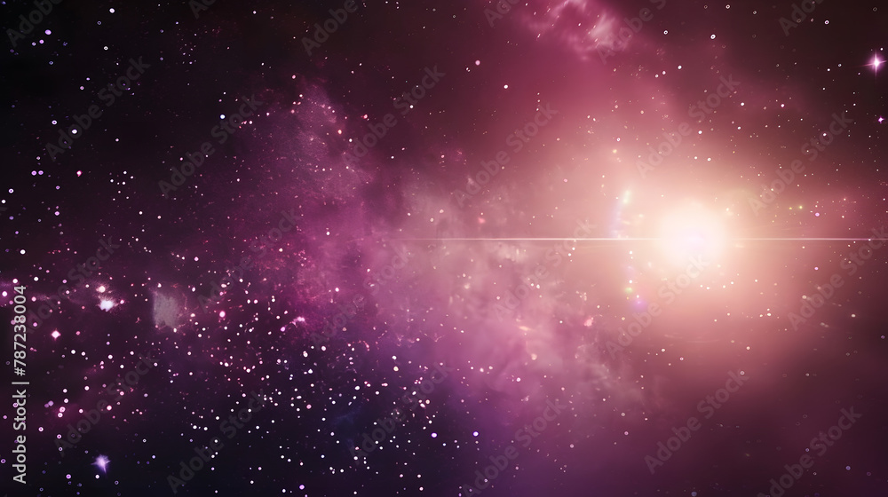Aufkleber Milky way galaxy with star and space dust in the universe and deep planet night sky background with copy space : Generative AI