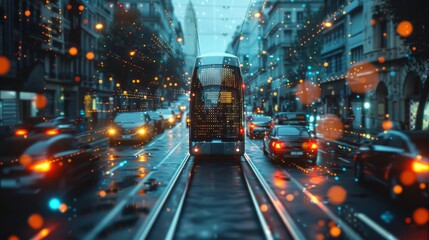 A vision of urban transportation evolution with self-driving buses and coordinated traffic systems for safer and more efficient travel