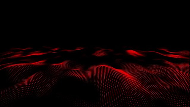 Abstract digital wave of halftone dot particles background. Futuristic twisted grunge pattern, dot, circles.