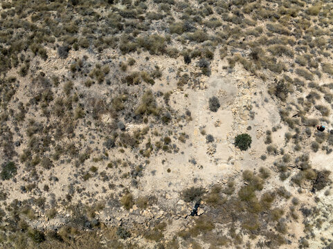 Vista Cenital del Fuerte Iberico de Aig&uuml;es Baixes en el Campello