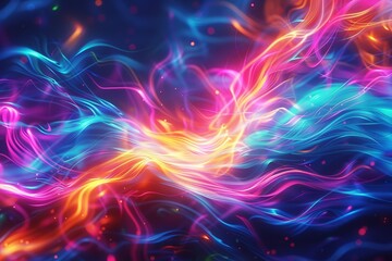 Obraz premium Сolorful abstract Explosion flash in futuristic outer space.