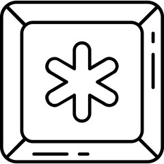 Obraz premium Asterisk key Icon