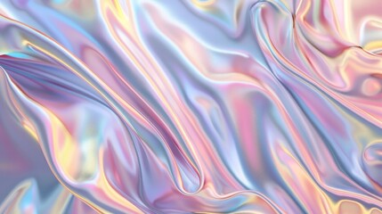 Obraz premium Holographic abstract gradient dynamic flowing colourful background. Modern glowing futuristic fashionable illustration. For print, poster, banner