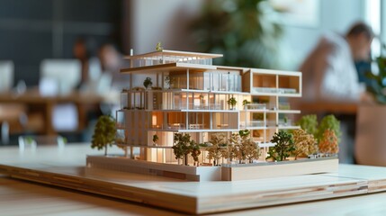 Scale Model of Eco-Friendly Apartment Building
