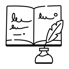 Writing Materials Line Style Icons