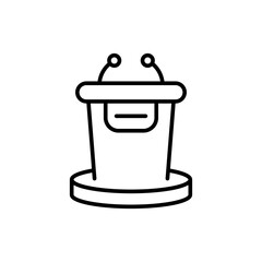 Tribune outline icons, minimalist vector illustration ,simple transparent graphic element .Isolated on white background