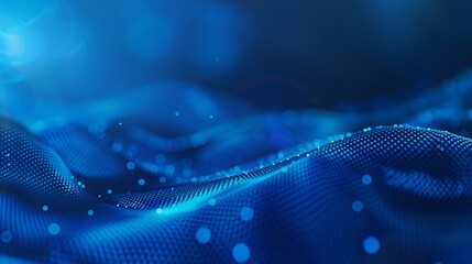 Futuristic Blue Digital Wave Pattern