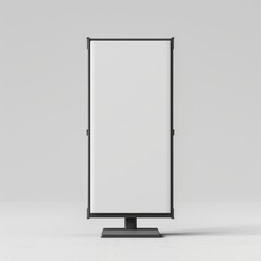 Blank advertising billboard on a white background