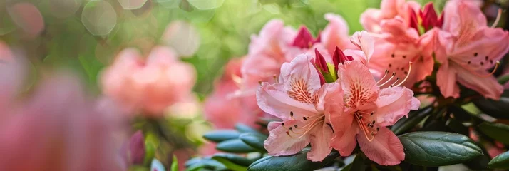 Gordijnen a close up of a pink flower © Aliaksandr Siamko