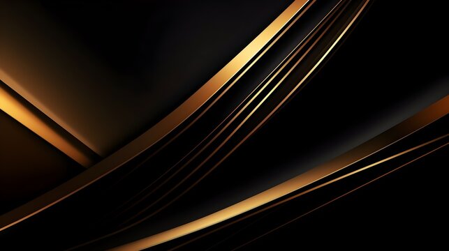 Luxurious Futuristic Gradient Backdrop with Stylized Black Striations and Golden Accents