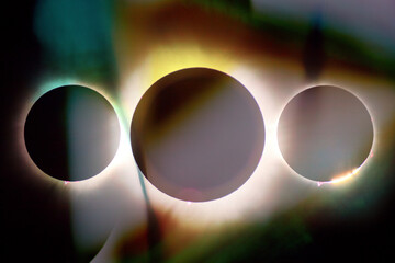 Bokeh Light Circles with Chromatic Edges - Abstract Eclipse Effect