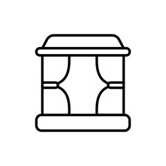 Stage outline icons, minimalist vector illustration ,simple transparent graphic element .Isolated on white background