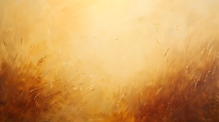 Abstract warm landscape: Envision a serene scene of a dry wildflower and grass meadow bathed in the soft, golden light of sunset or sunrise