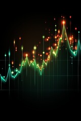 Abstract Futuristic Illustration of Stock Market Tendency