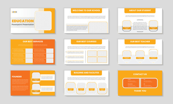 PowerPoint presentation template design for education ppt  and Presentation for great educational flyer, leaflet, marketing, advertising banner templates