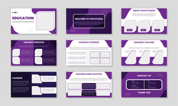 PowerPoint presentation slides template design with best education PPT background design and Presentation for educational flyer, leaflet, marketing, advertising banner templates