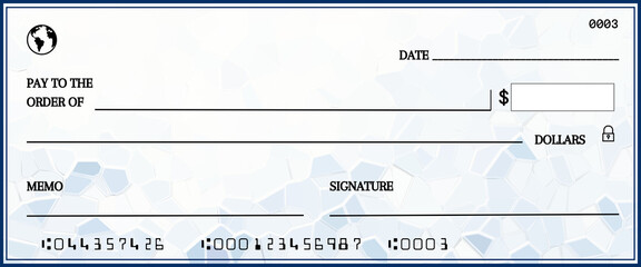 blank cheque60 with borders - 1 blank cheque template, empty cheque illustration, check template design, printable blank cheque, customizable cheque image,
