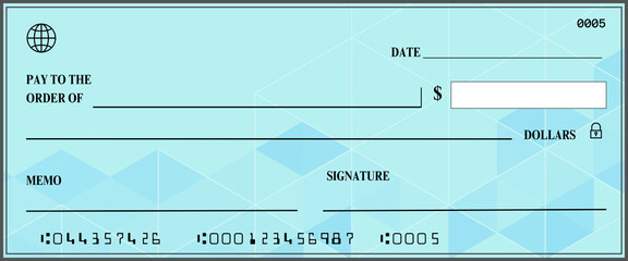   blank check 48 with borders - 1, blank cheque template, empty cheque illustration, check template design, printable blank cheque, customizable cheque image, - obrazy, fototapety, plakaty