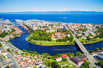 Trondheim aerial panoramic view