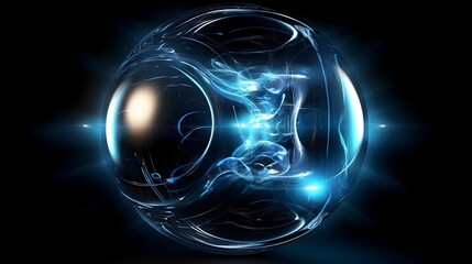 Vibrant Futuristic Electric Orb Radiating Pulsating Energy Symbolizing the Power of Technology and Innovation