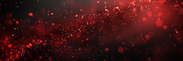 Abstract red bokeh lights in defocused blur creating an artistic and visually appealing background - obrazy, fototapety, plakaty