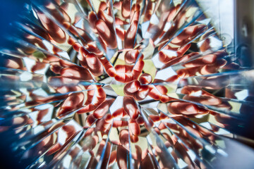 Kaleidoscopic Hand Reflections in Motion - Abstract Perspective