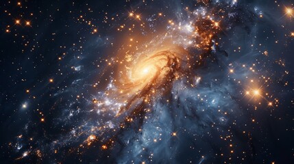 Amazing Space Galaxy With Stars And Nebula