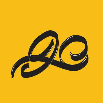 The Hand lettering vector digital artwork of the number 90, 90th The number is depicted in a swirling, curly font, with a flourish at the end of the tail, style swash, flourish font, Bold black font.