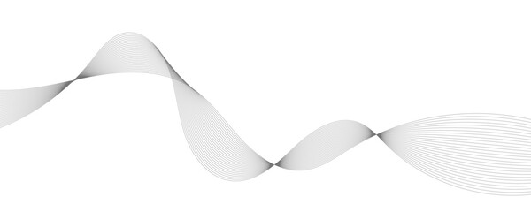Abstract vector background with grey wavy lines
