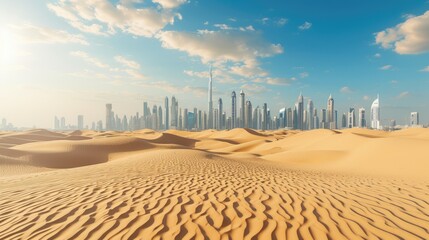 Golden Horizons: Dubai's Urban Desert Vista