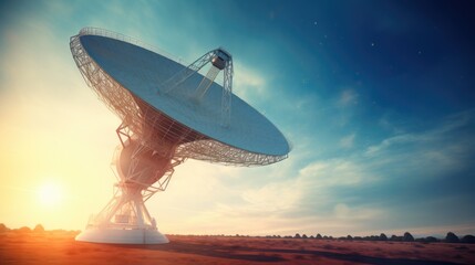Obraz premium Piercing the Firmament: Massive Radio Telescope