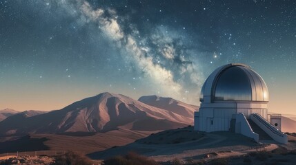 Fototapeta na wymiar Galactic Observatory: Where Stars Meet Science