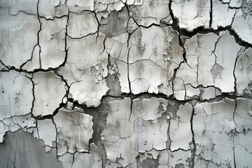 Cracked white paint texture background